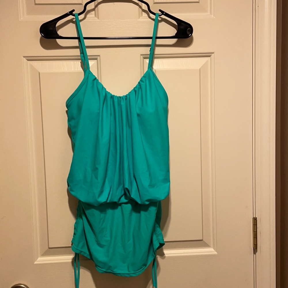 Teal versatile once piece bathing suit